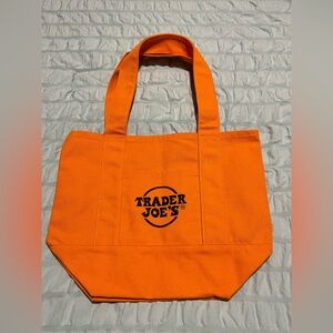 TRADER JOES ORANGE MINI CANVAS TOTE (2025)